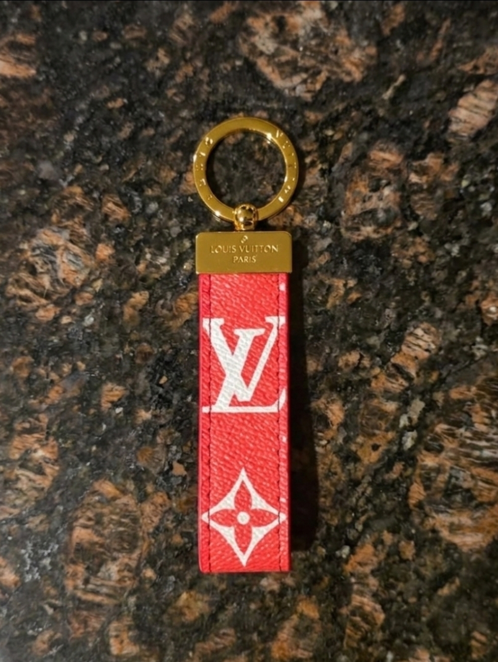 NO BOX ♥️ Red Monogram Key Chain Strap